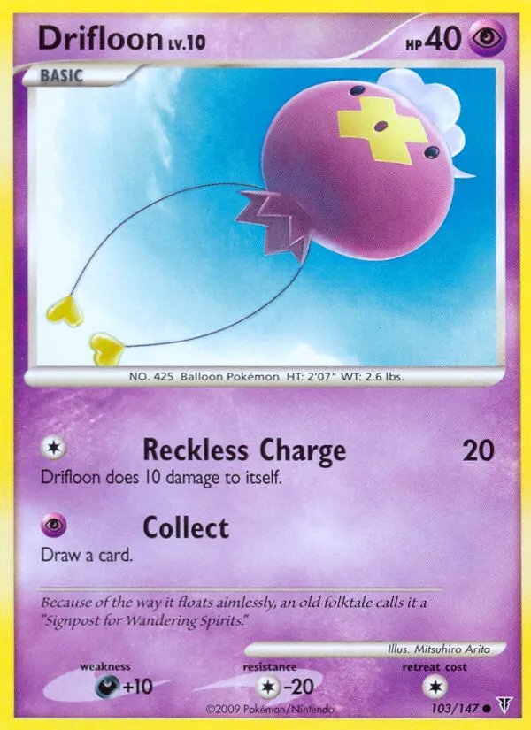 2009 Supreme Victors Drifloon #103/147 Common card image
