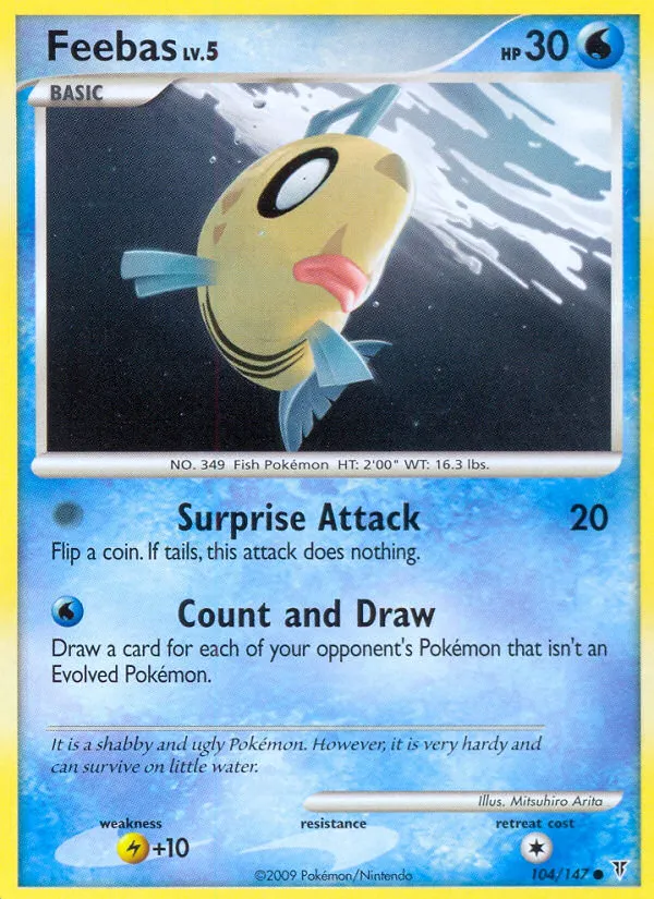 2009 Supreme Victors Feebas Common #104/147 Common card image