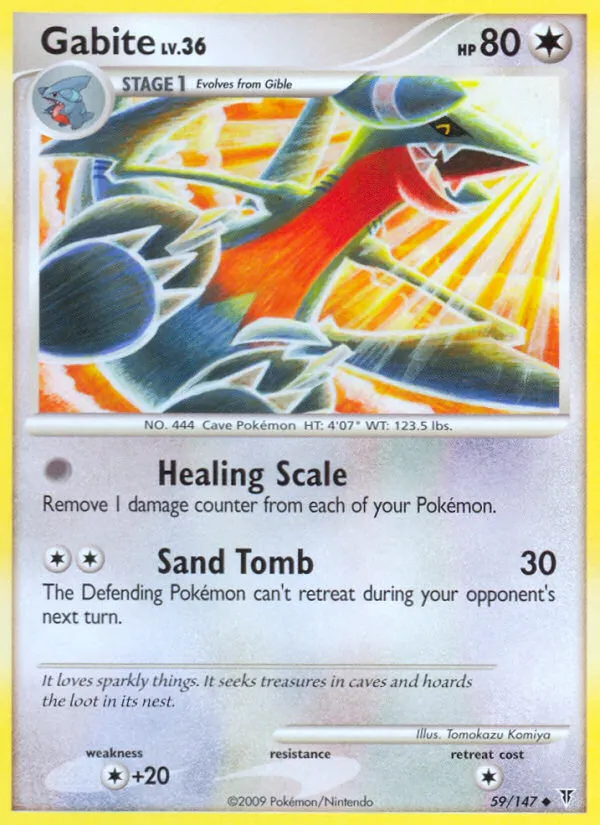 2009 Supreme Victors Gabite #059/147 Uncommon card image