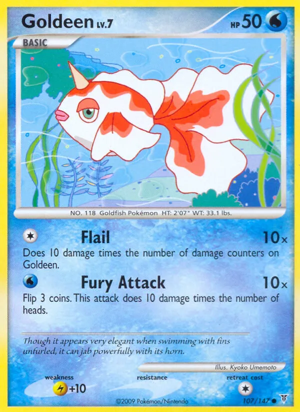 2009 Supreme Victors Goldeen #107/147 Common card image