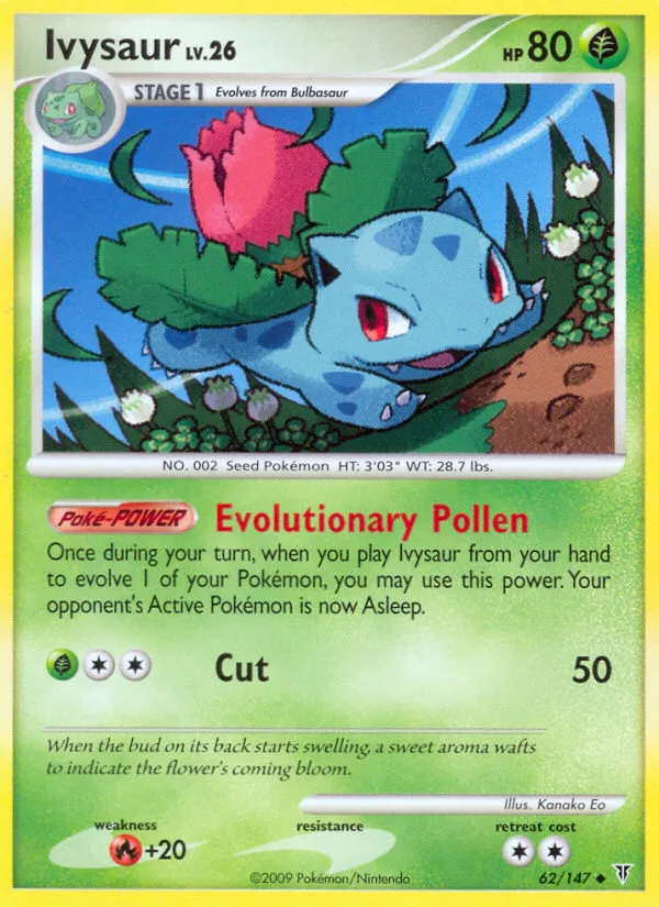 2009 Supreme Victors Ivysaur #062/147 Uncommon card image