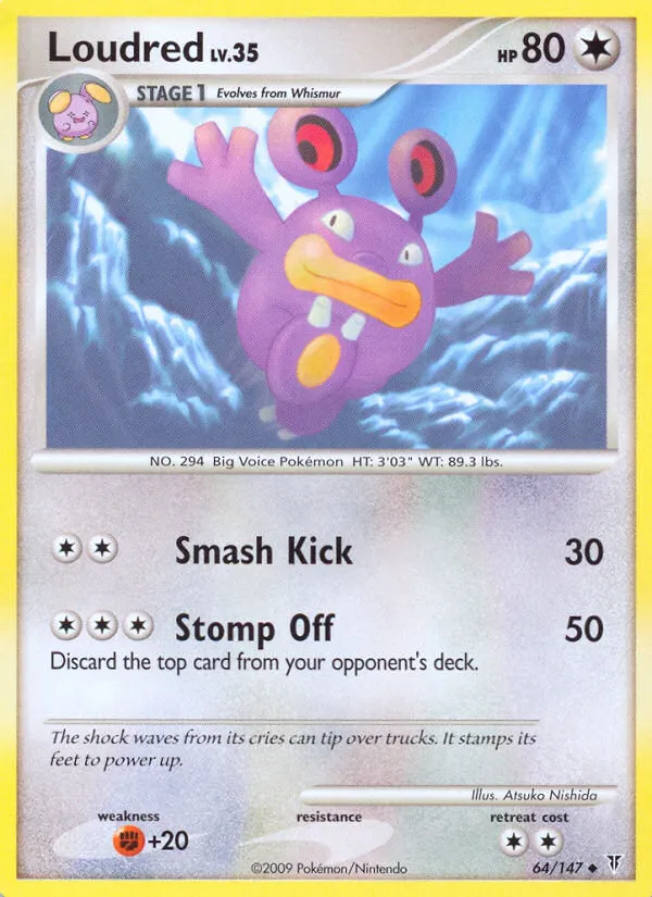2009 Supreme Victors Loudred #064/147 Uncommon card image