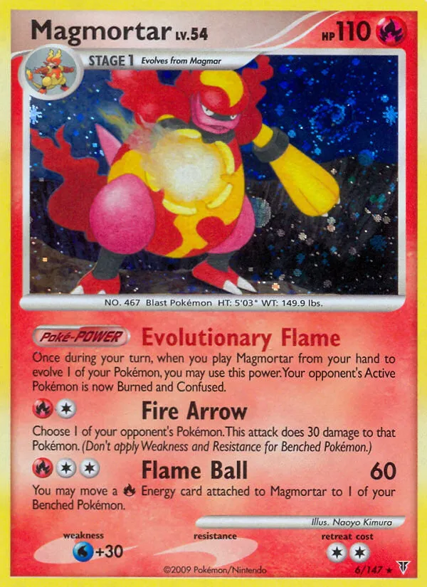 2009 Supreme Victors Magmortar #006/147 Rare Holo card image