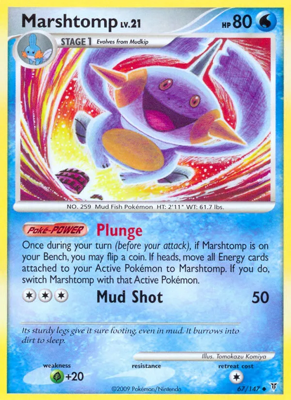 2009 Supreme Victors Marshtomp #067/147 Uncommon card image