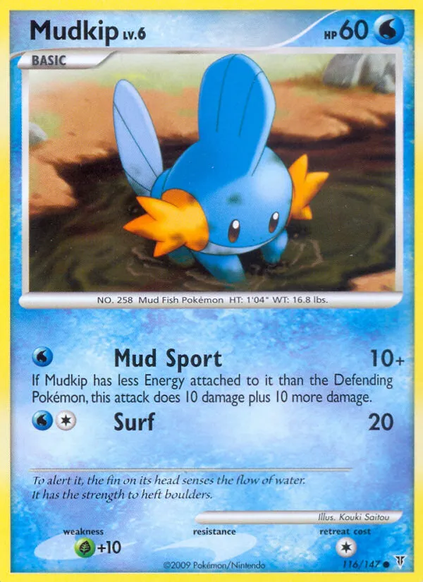 2009 Supreme Victors Mudkip #116/147 Common card image