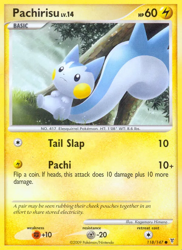 2009 Supreme Victors Pachirisu #118/147 Common card image