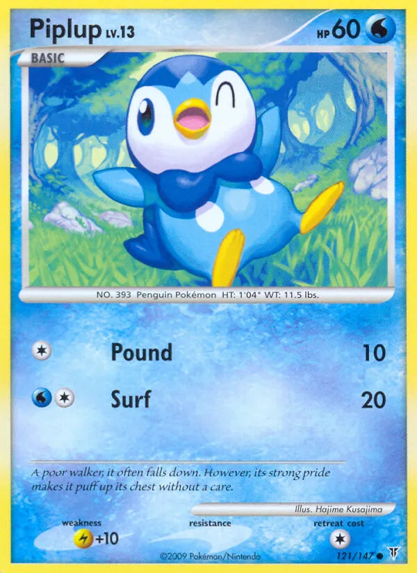 2009 Supreme Victors Piplup #121/147 Common card image