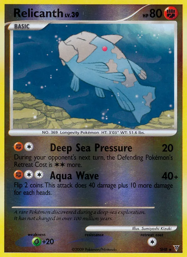 2009 Supreme Victors Relicanth #SH8 Rare card image