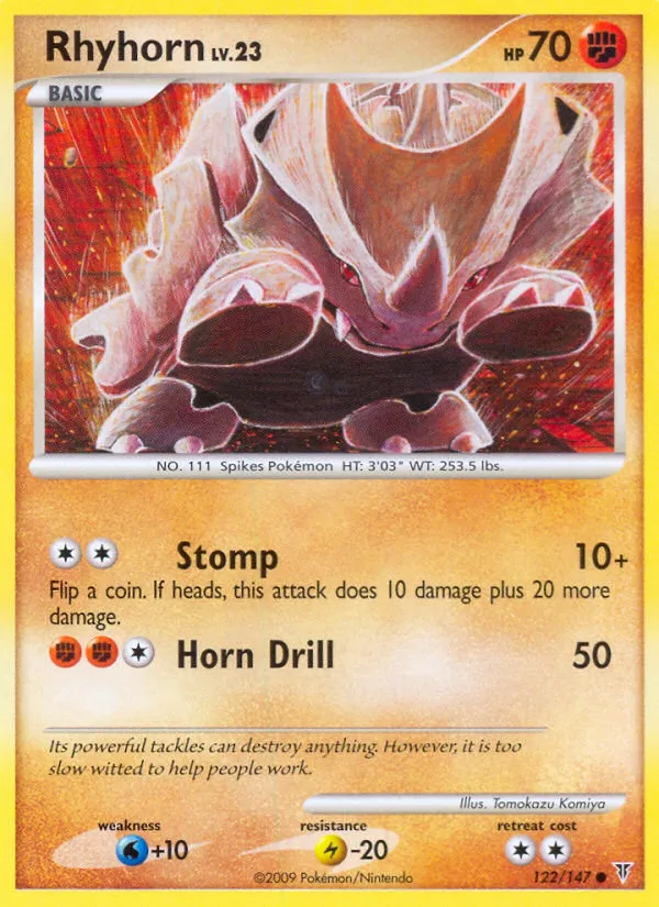 2009 Supreme Victors Rhyhorn #122/147 Common card image