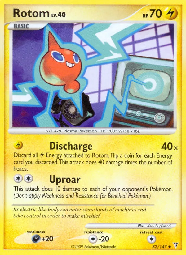 2009 Supreme Victors Rotom Uncommon #082/147 Uncommon card image