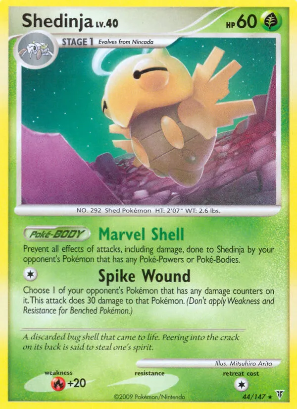 2009 Supreme Victors Shedinja #044/147 Rare card image