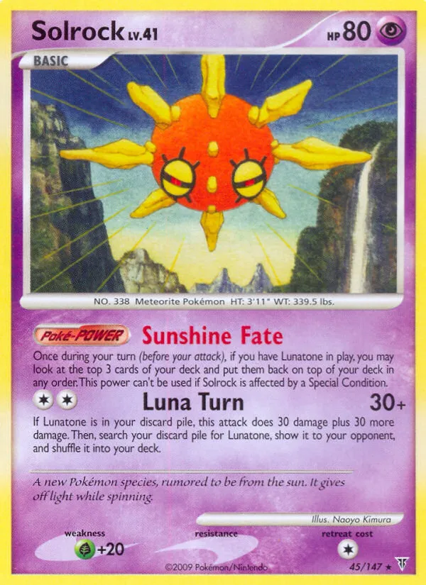 2009 Supreme Victors Solrock #045/147 Rare card image