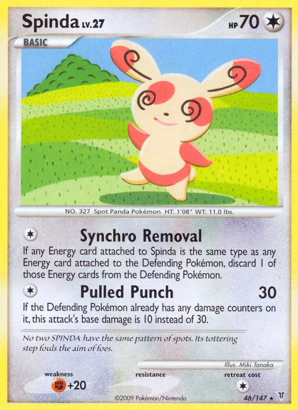 2009 Supreme Victors Spinda #046/147 Rare card image