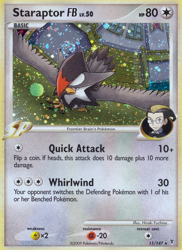 2009 Supreme Victors Staraptor FB #011/147 Rare Holo card image