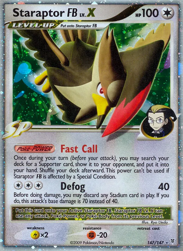 2009 Supreme Victors Staraptor FB LV.X #147/147 Rare Holo LV.X card image