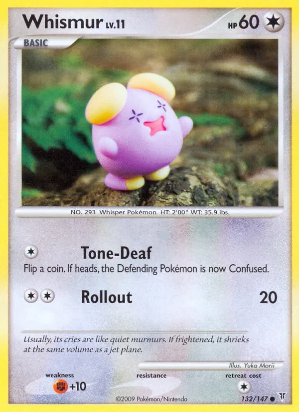 2009 Supreme Victors Whismur #132/147 Common card image