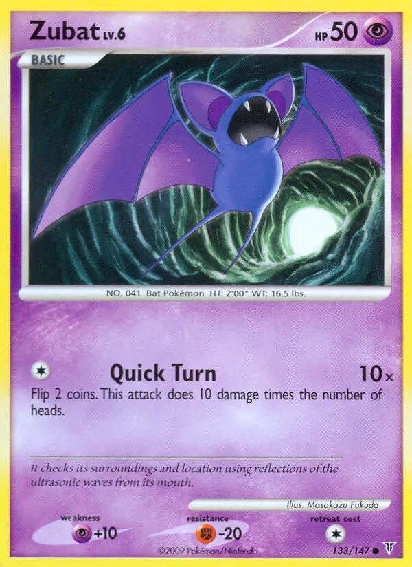 2009 Supreme Victors Zubat #133/147 Common card image