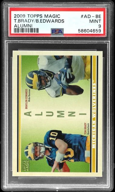 2009 Topps Braylon Edwards/Tom Brady Magic Alumni #AD-BE card image