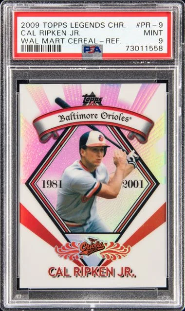 2009 Topps Cal Ripken Jr. Legends Chrome Wal Mart Cereal Refractor #PR-9 card image