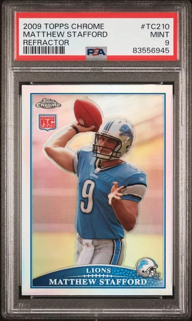 2009 Topps Chrome Matthew Stafford Refractor #TC210 card image