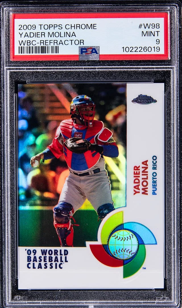 2009 Topps Chrome Yadier Molina World Baseball Classic Refractor #W98 card image