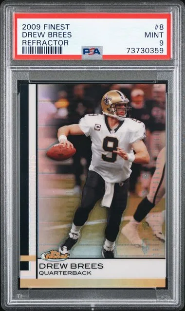 2009 Topps Finest Drew Brees Refractor #8 card image