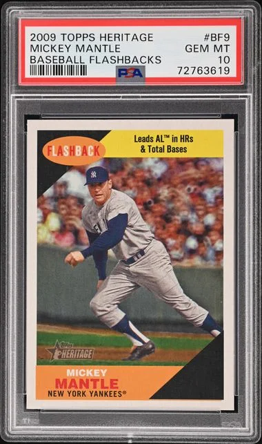 2009 Topps Heritage Mickey Mantle Baseball Flashbacks #BF9 card image