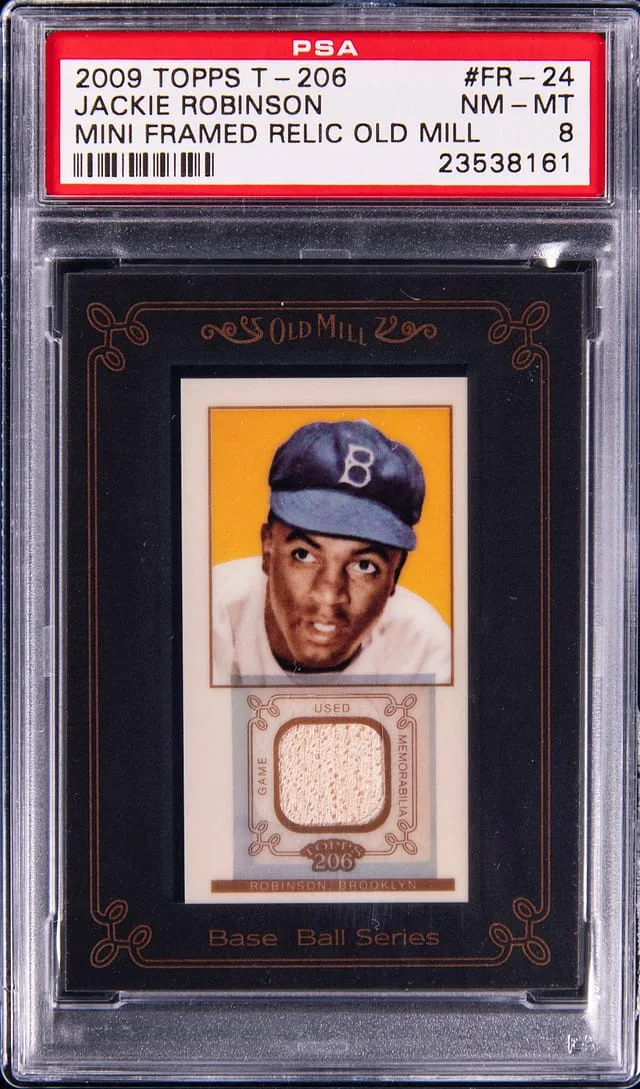 2009 Topps Jackie Robinson T-206 Mini Framed Relic Old Mill #FR-24 card image