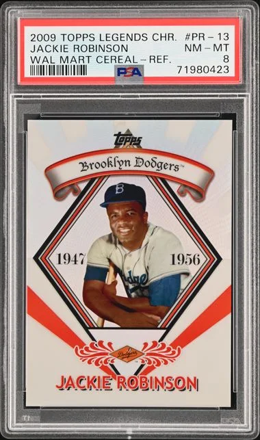 2009 Topps Jackie Robinson Legends Chrome WalMart Cereal Refractor #PR-13 card image