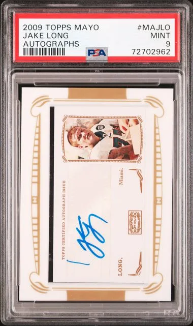 2009 Topps Jake Long Mayo Autographs #MA-JLO card image