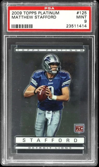 2009 Topps Matthew Stafford Platinum #125 card image
