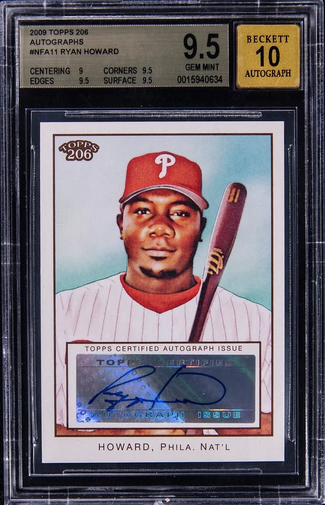 2009 Topps Ryan Howard 206 Autograph #NFA-11 card image