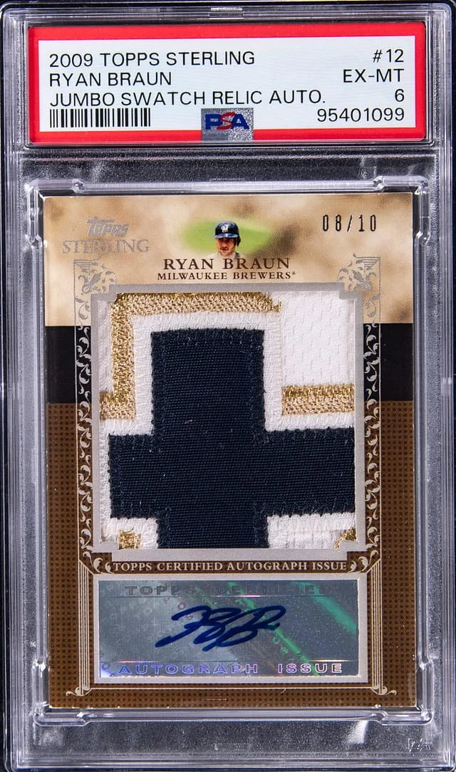 2009 Topps Sterling Ryan Braun Jumbo Swatch Relic #SJSA-12 card image