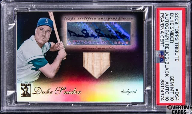 2009 Topps Tribute Duke Snider Autograph Relics-Black #DS4 card image