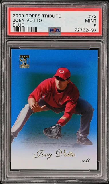 2009 Topps Tribute Joey Votto Blue #72 card image