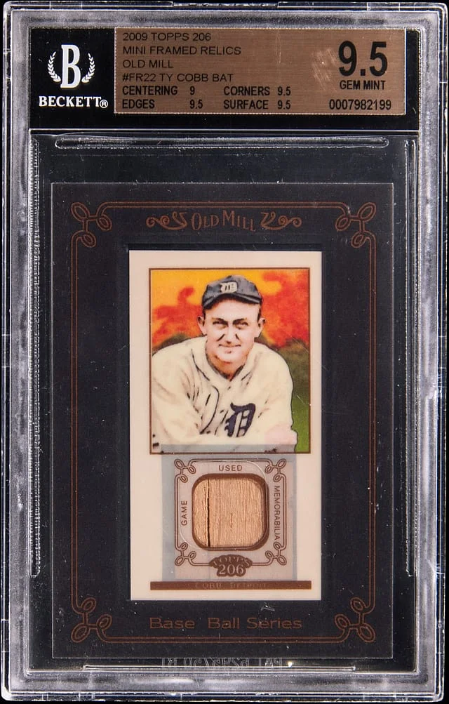 2009 Topps Ty Cobb T206 Mini Framed Relics Old Mill #FR22 card image