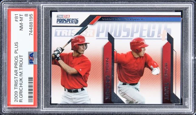 2009 Tristar Prospects Plus Mike Trout /Randal Grichuk #81 card image