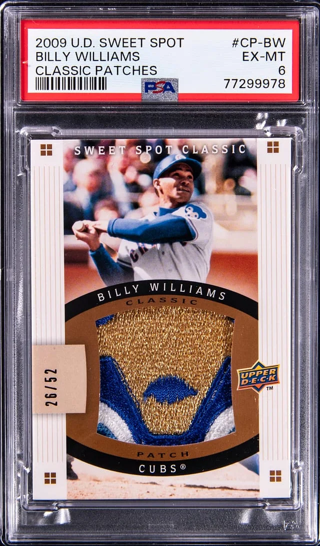 2009 U.D Sweet Spot Classic Patches Billy Williams #CP-BW card image