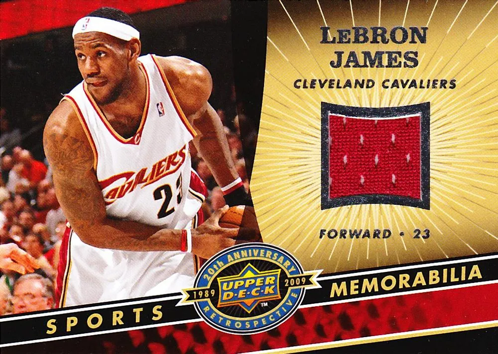 2009 Upper Deck 20th Anniversary Lebron James Sports Memorabilia #NBA-LJ card image