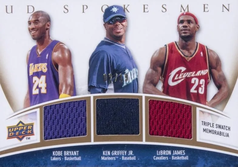 2009 Upper Deck Ballpark Collection Lebron James Spokesmen Triple Swatch #UD3-BGJ card image