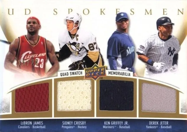 2009 Upper Deck Ballpark Collection Lebron James Spokesmen Quad Swatch #UD4-JSKD card image