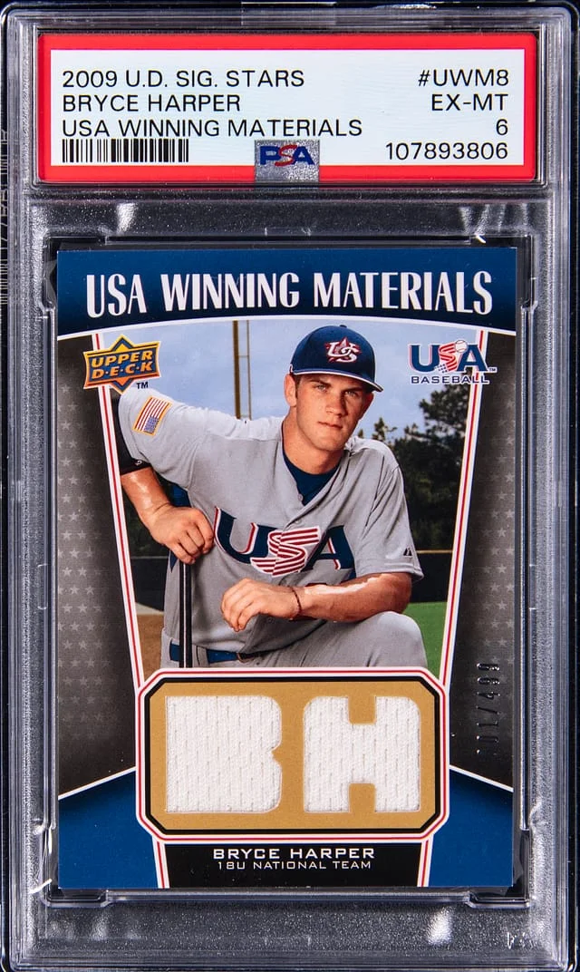 2009 Upper Deck Bryce Harper Signature Stars USA Winning Materials #UWM-8 card image