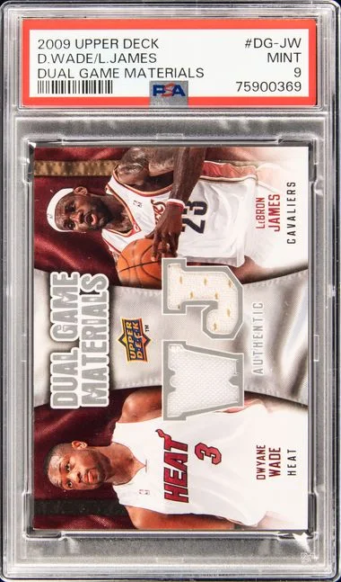 2009 Upper Deck Dual Game Materials Dg-Jw Dwyane Wade/Lebron James #no-number card image
