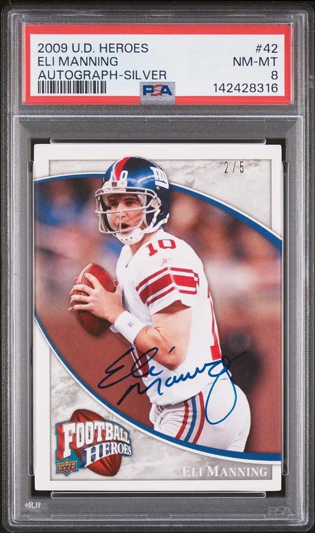 2009 Upper Deck Eli Manning Heroes Autograph-Silver #42 card image