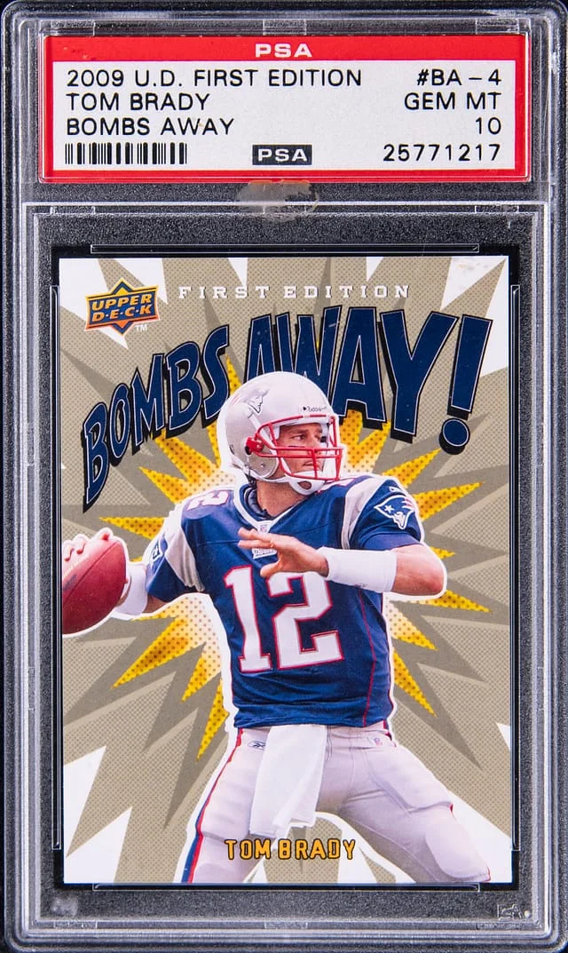 2009 Upper Deck First Edition Tom Brady Bombs Away #BA-4 card image