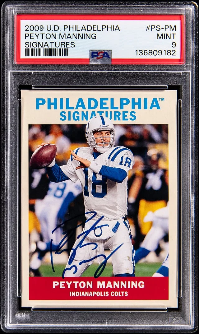 2009 Upper Deck Peyton Manning Philadelphia Signatures #PS-PM card image