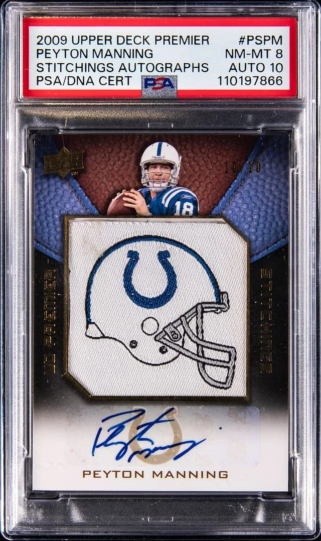 2009 Upper Deck Premier Peyton Manning Stitchings Autographs #PS-PM card image