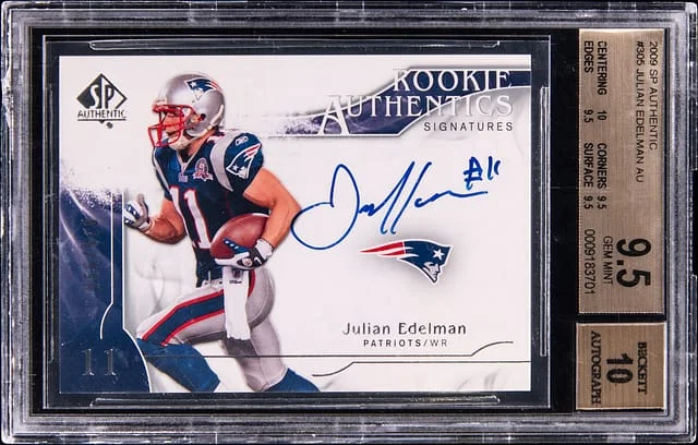 2009 Upper Deck SP Authentic Julian Edelman Authentic Signatures #305 card image