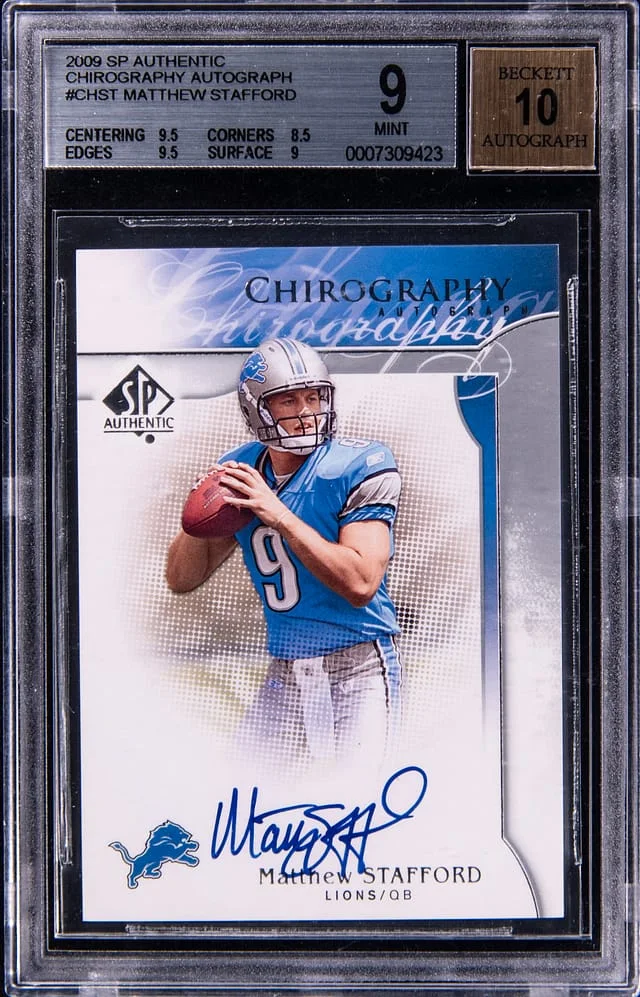 2009 Upper Deck SP Authentic Matthew Stafford Chirography Autograph #CHST card image