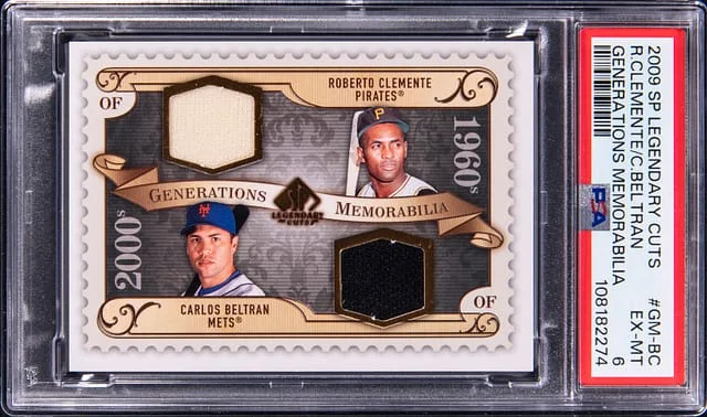 2009 Upper Deck SP Legendary Cuts Roberto Clemente/Carlos Beltran Game-Used Generations Memorabilia #GM-BC card image